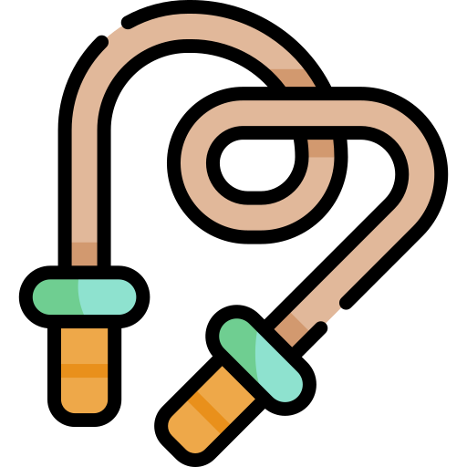 jump rope with thick tube-like rope